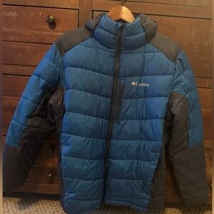 Columbia Men’s Labyrinth Loop II Blue Puffer Hooded Jacket